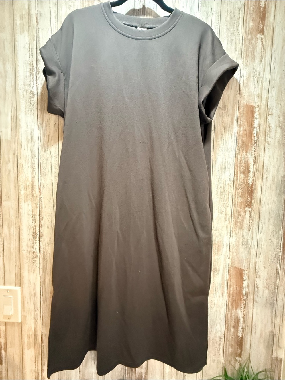 Simple Short Sleeve Black T-Shirt Dress